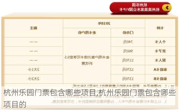 杭州乐园门票包含哪些项目,杭州乐园门票包含哪些项目的